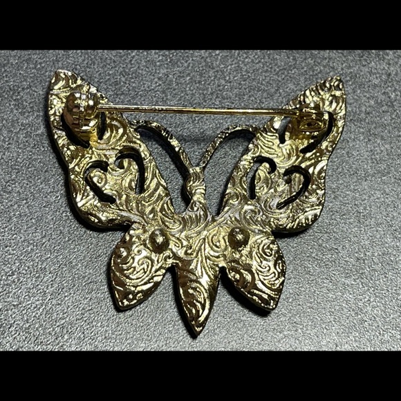Vintage Rhinestone Butterfly Pin - Picture 13 of 14